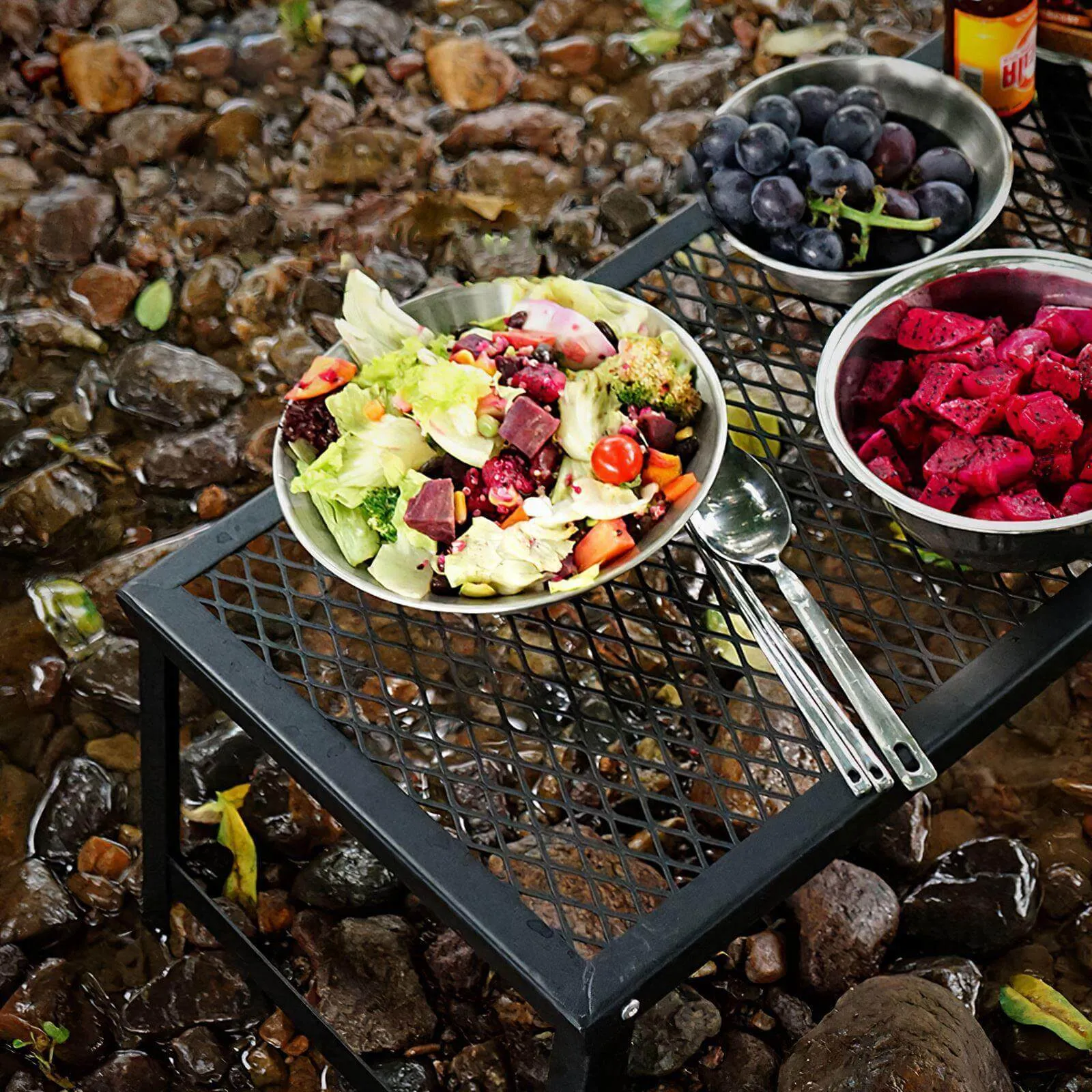 Ultra-light Outdoor Portable Folding Grill Net Table
