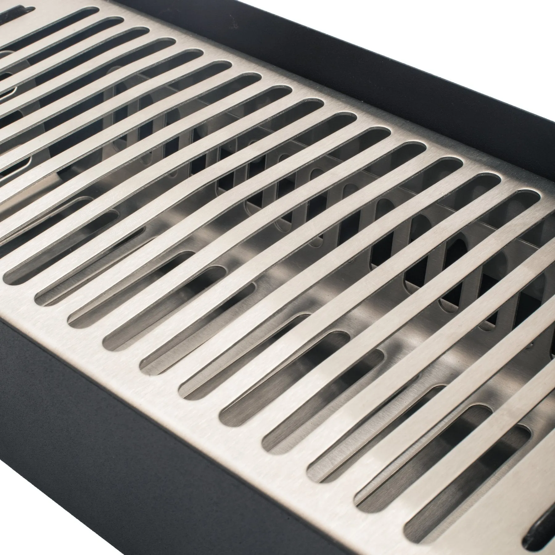 Una Portable Table Top Charcoal Grill, Cream White, 17" x 6.6" x 4.2"
