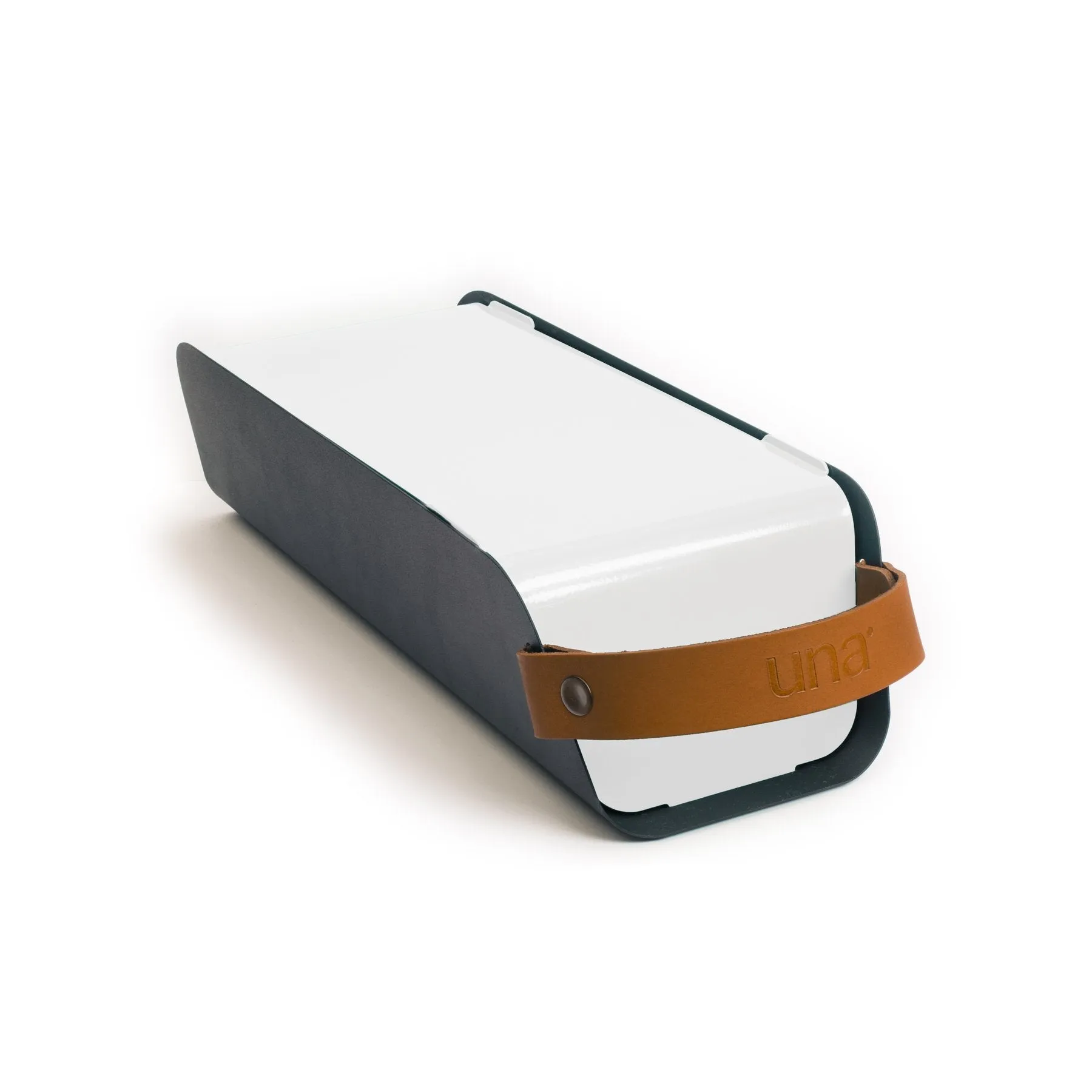 Una Portable Table Top Charcoal Grill, Cream White, 17" x 6.6" x 4.2"