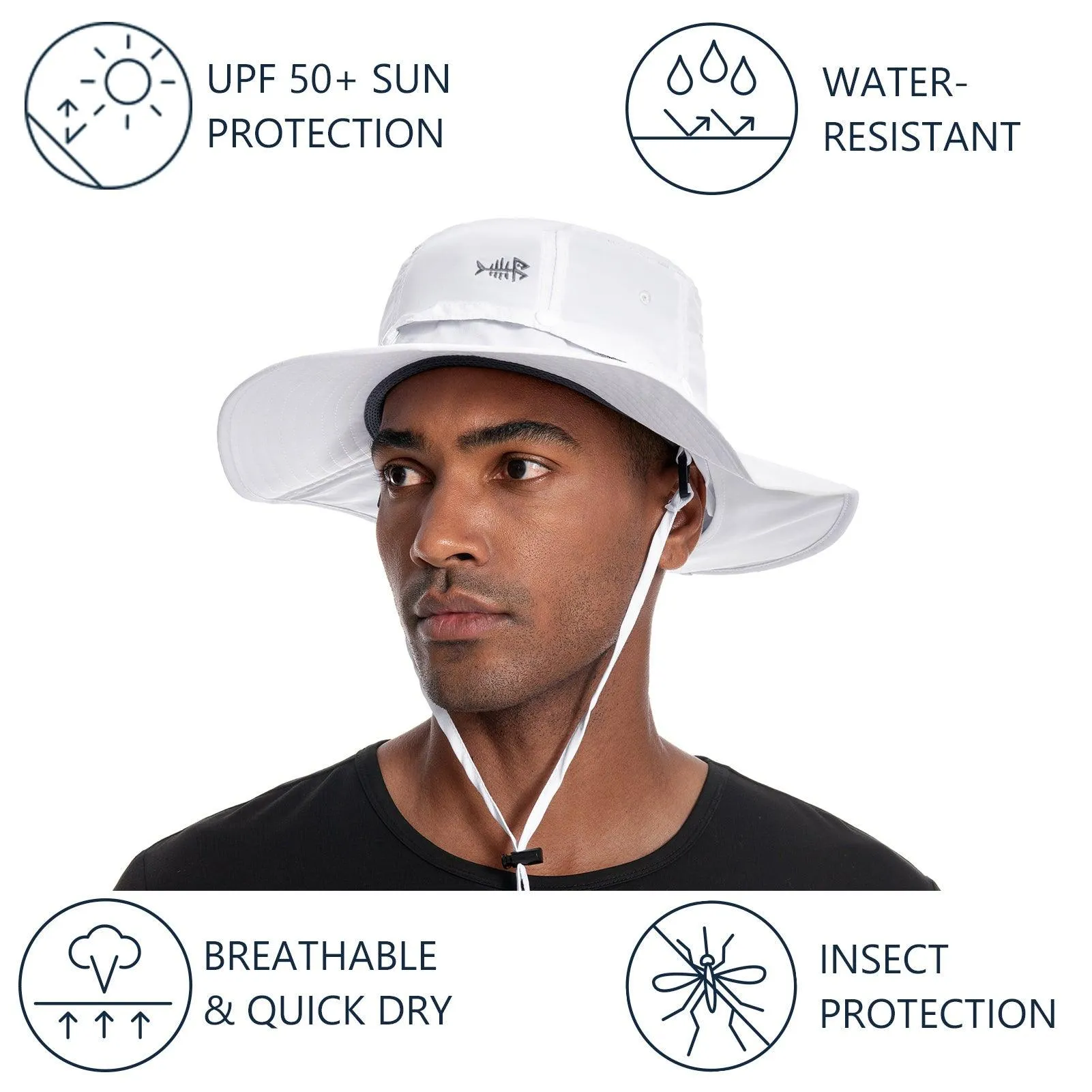 UPF 50  Mosquito Sun Hat with Neck Flap