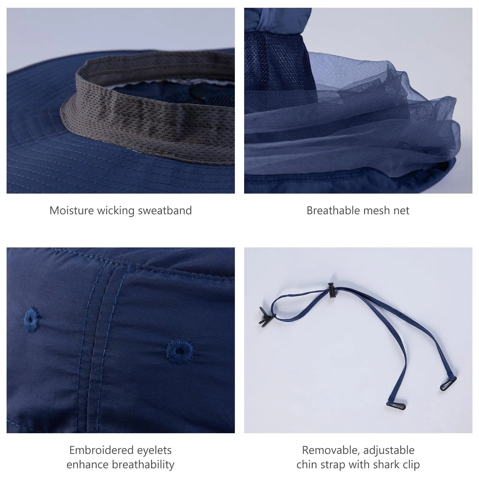 UPF 50  Mosquito Sun Hat with Neck Flap