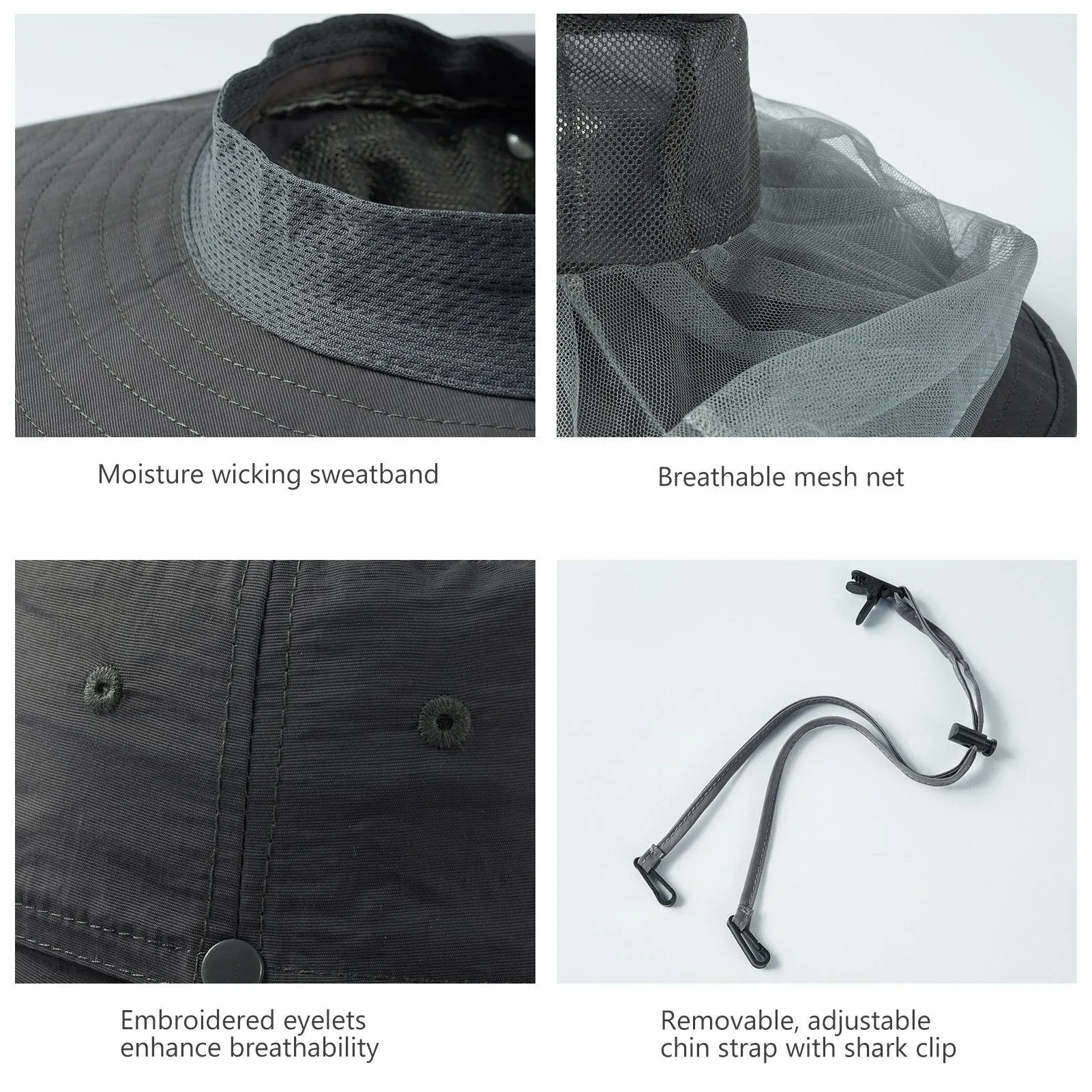 UPF 50  Mosquito Sun Hat with Neck Flap