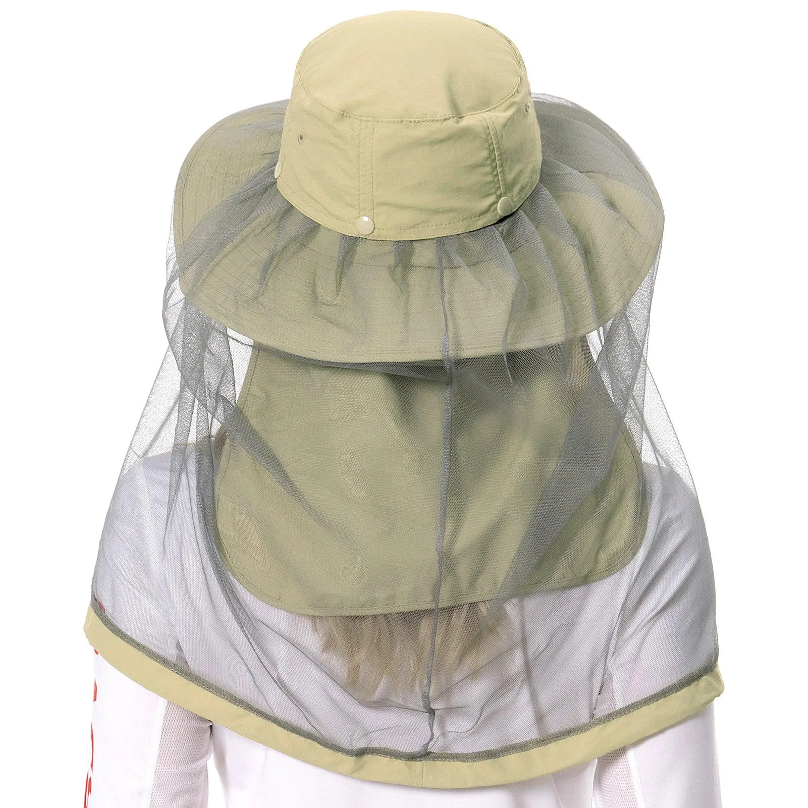 UPF 50  Mosquito Sun Hat with Neck Flap