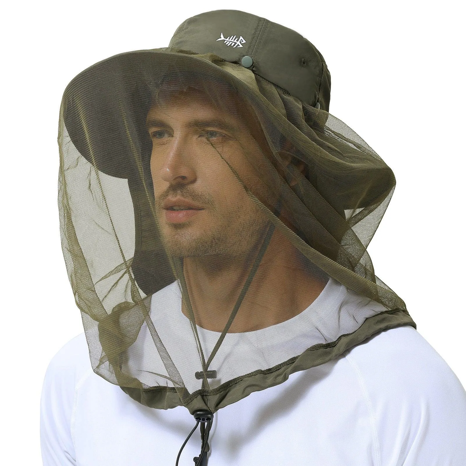 UPF 50  Mosquito Sun Hat with Neck Flap