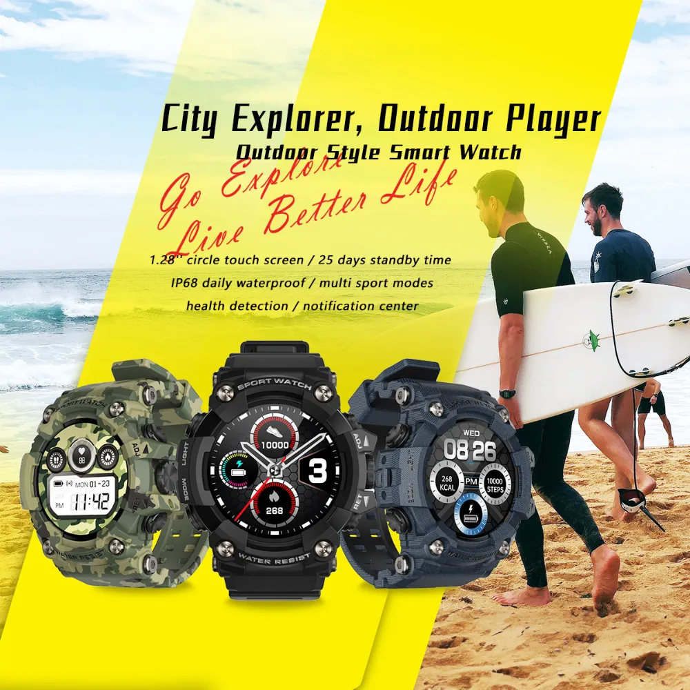 Upgrade Your Outdoor Adventures with this Super Cool IP68 Waterproof Smartwatch with Multiple Sports Modes