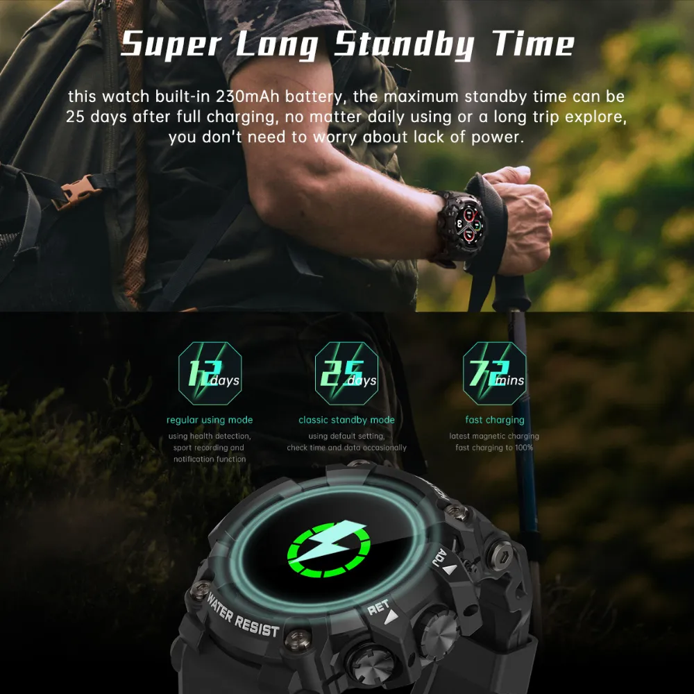Upgrade Your Outdoor Adventures with this Super Cool IP68 Waterproof Smartwatch with Multiple Sports Modes