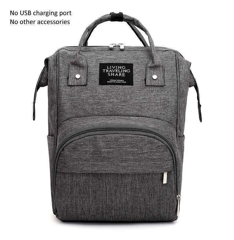 USB Design Waterproof Large Capacity Mummy Diaper Baby Care Pregnant Backpack