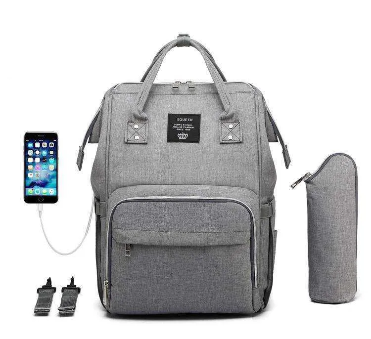 USB Design Waterproof Large Capacity Mummy Diaper Baby Care Pregnant Backpack