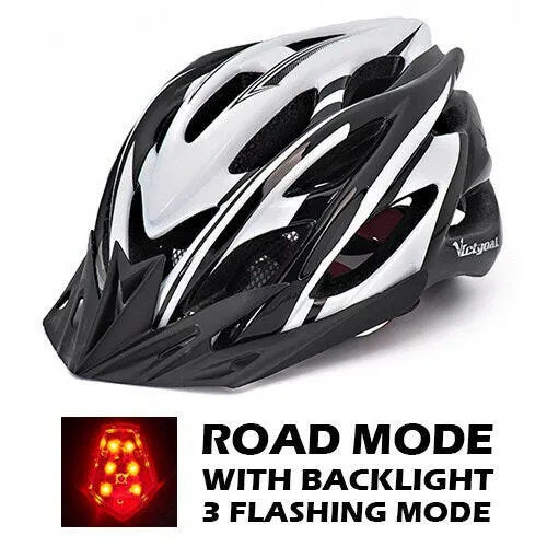 VICTGOAL Bicycle Helmet Men's Ultralight Taillight LED MTB Road Bike Helmet Cycling Motorcycle Electric Scooter Safty Helmets