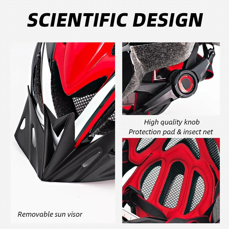 VICTGOAL Bicycle Helmet Men's Ultralight Taillight LED MTB Road Bike Helmet Cycling Motorcycle Electric Scooter Safty Helmets
