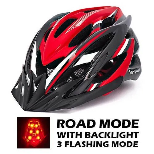VICTGOAL Bicycle Helmet Men's Ultralight Taillight LED MTB Road Bike Helmet Cycling Motorcycle Electric Scooter Safty Helmets