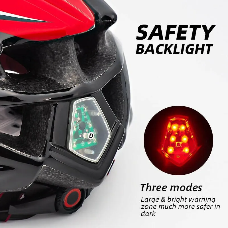 VICTGOAL Bicycle Helmet Men's Ultralight Taillight LED MTB Road Bike Helmet Cycling Motorcycle Electric Scooter Safty Helmets