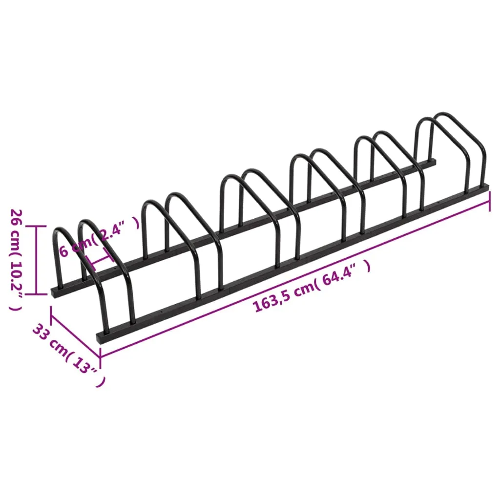 vidaXL Bike Rack for 6 Bikes Galvanized Steel