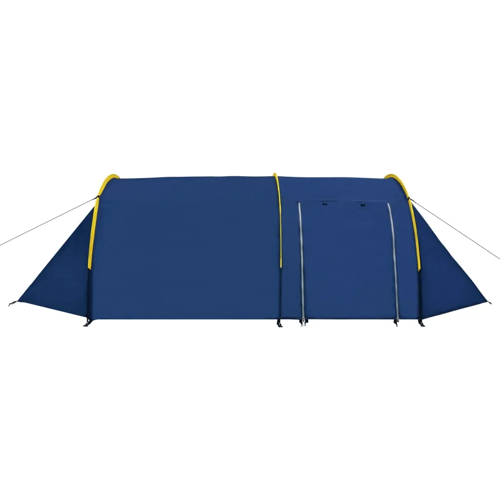 vidaXL Camping Tent 4 Persons Navy Blue/Yellow - Spacious, Easy to Set Up Tent