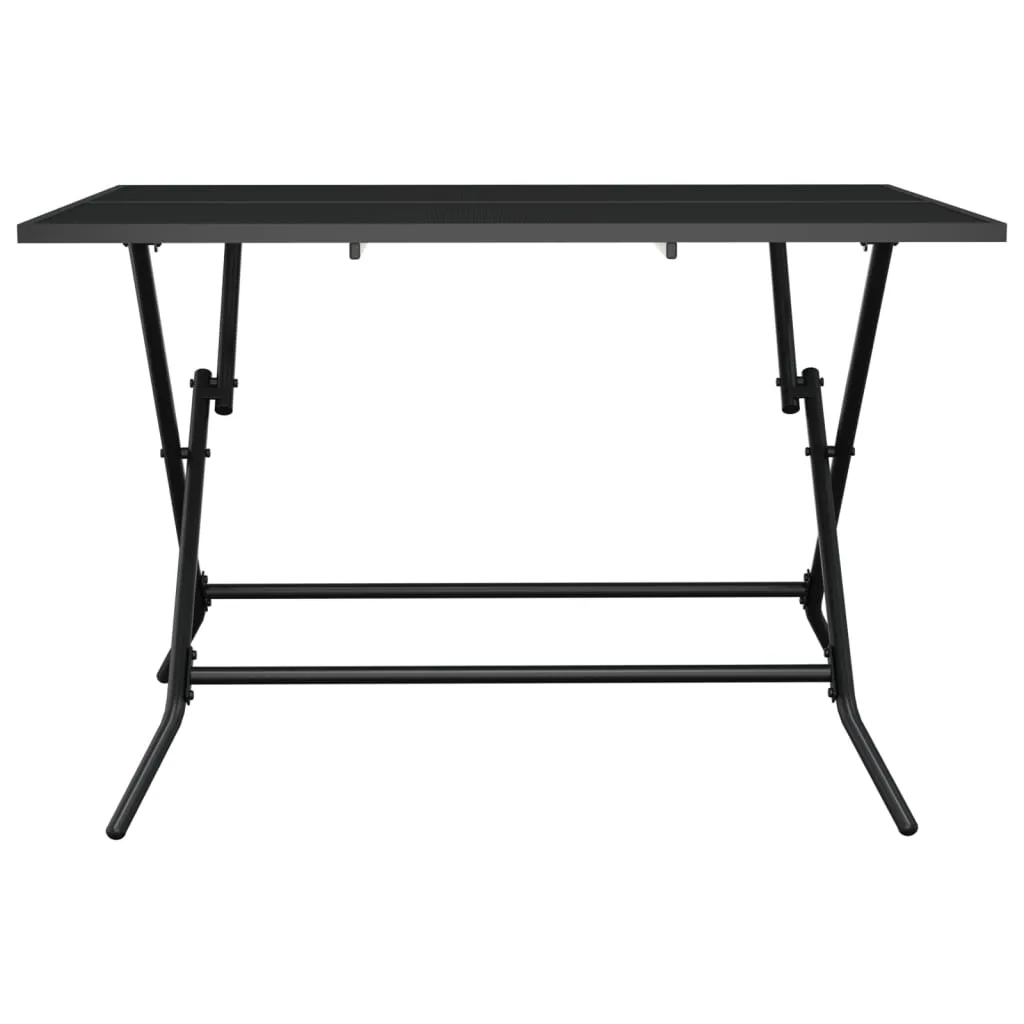 vidaXL Folding Garden Table Anthracite 110x80x72 cm Steel Mesh