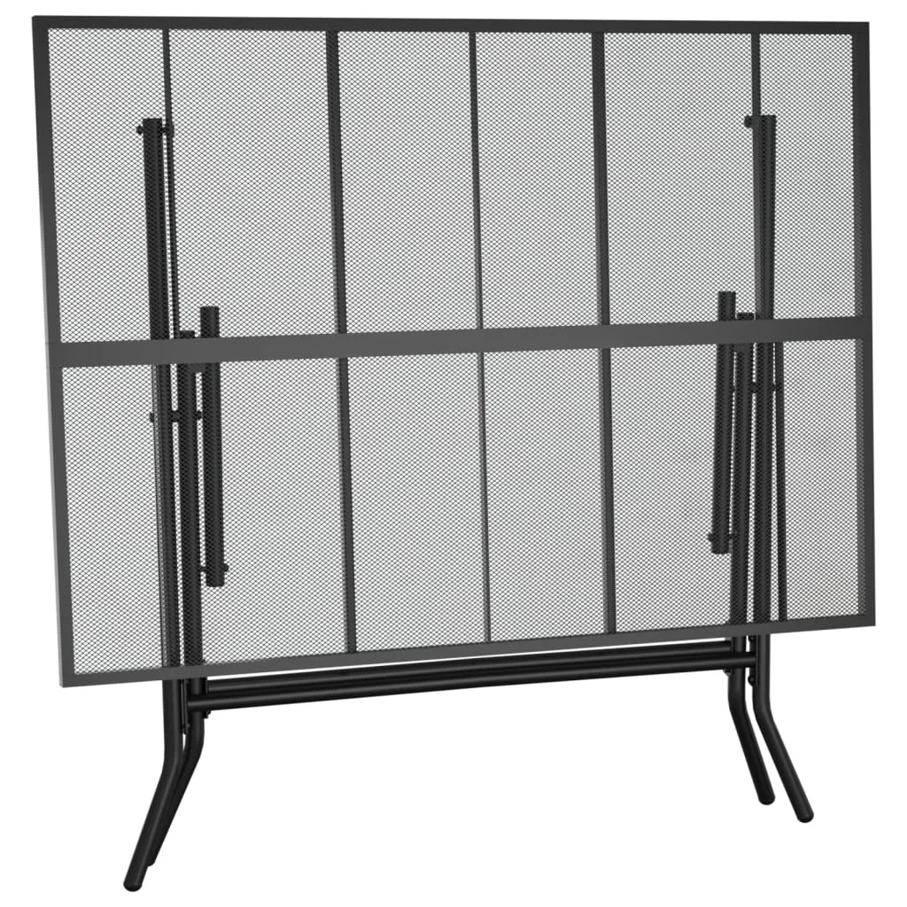 vidaXL Folding Garden Table Anthracite 110x80x72 cm Steel Mesh