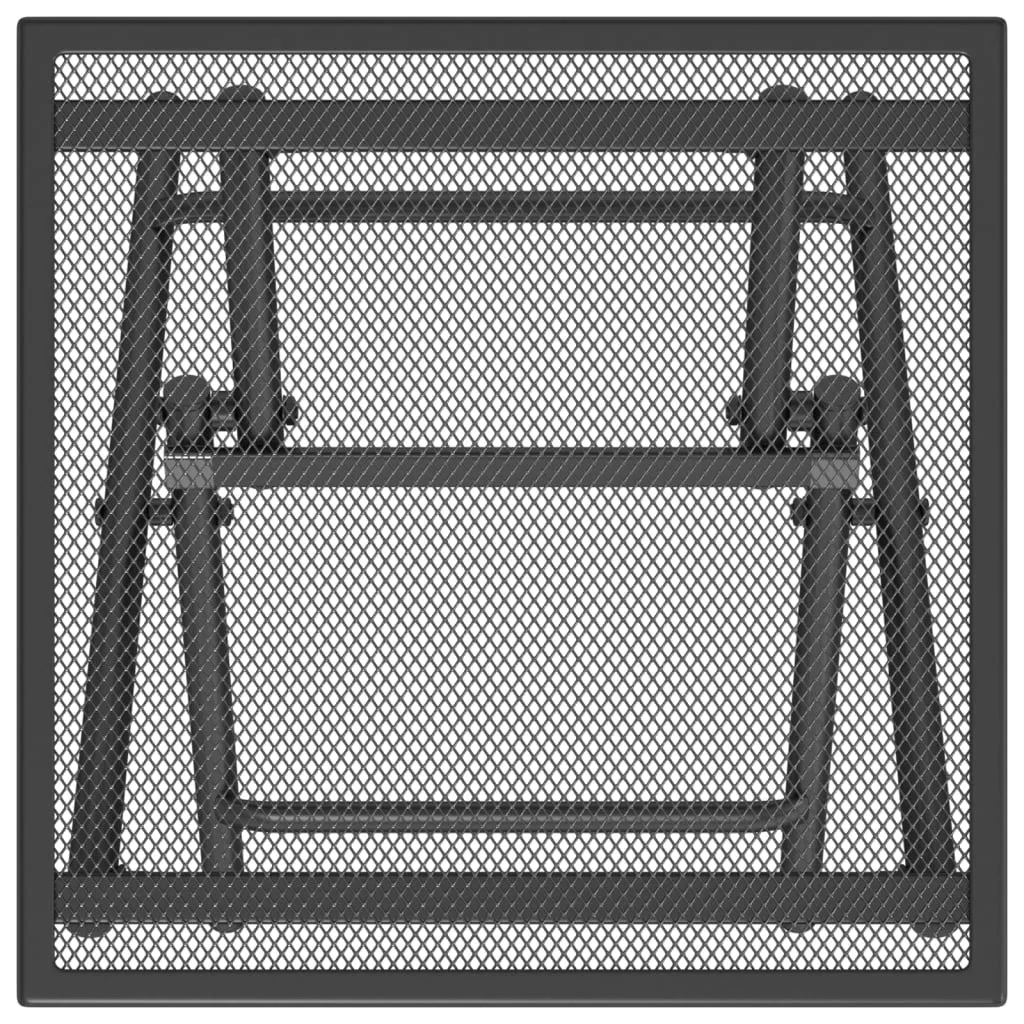 vidaXL Folding Garden Table Anthracite 38x38x38 cm Steel Mesh