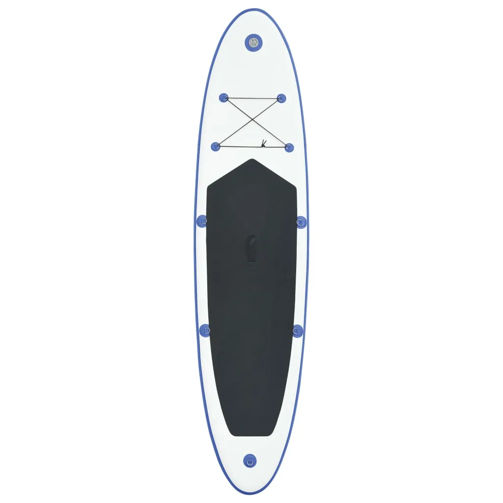vidaXL Stand Up Paddle Board Set SUP Surfboard Inflatable Blue and White