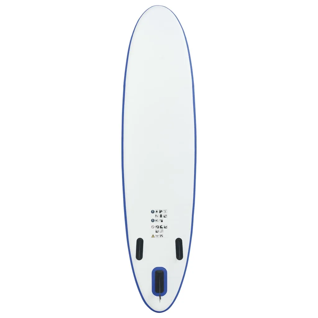 vidaXL Stand Up Paddle Board Set SUP Surfboard Inflatable Blue and White