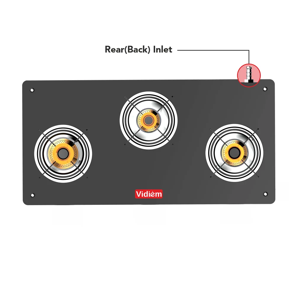 VIDIEM AIR SILVER 3 BURNER GAS STOVE