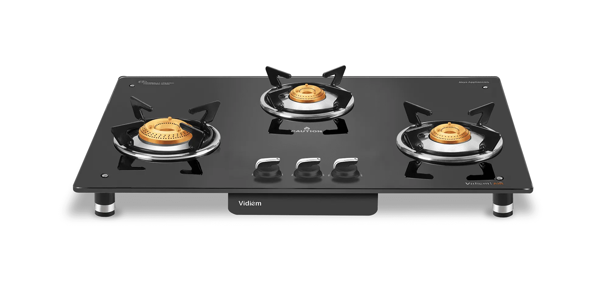 VIDIEM AIR SILVER 3 BURNER GAS STOVE