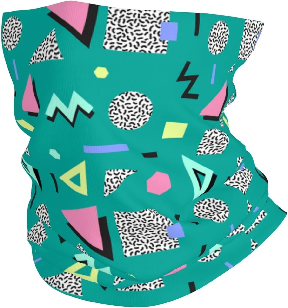 Vintage 80s 90s Fashion Style Tube Neck Gaiter Scarf Face Mask Multifunction Bandana Balaclava Gaiter Face Cover Headwear For Men Women