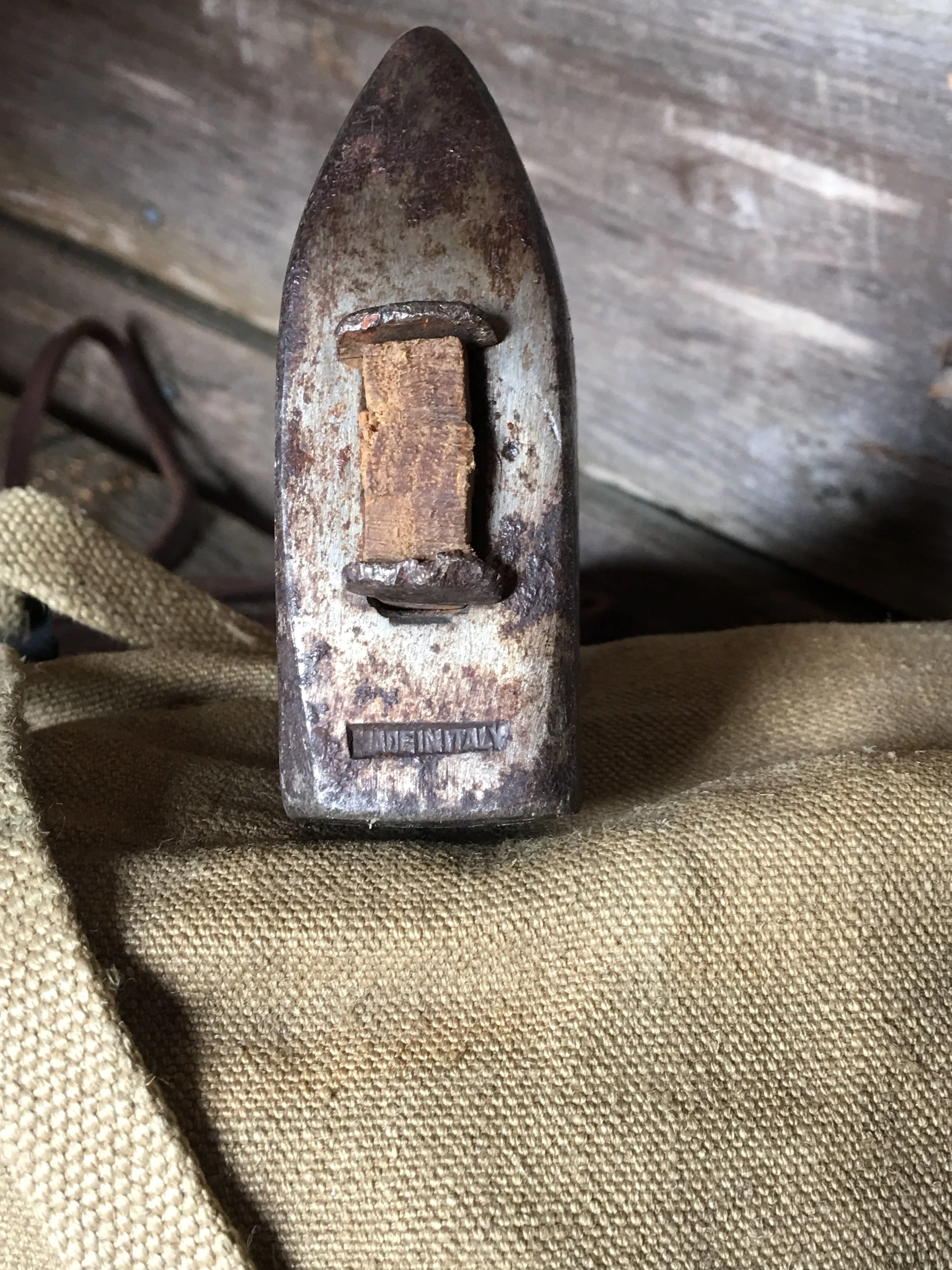 Vintage Italian Rock Climbing Wood Piton Hammer