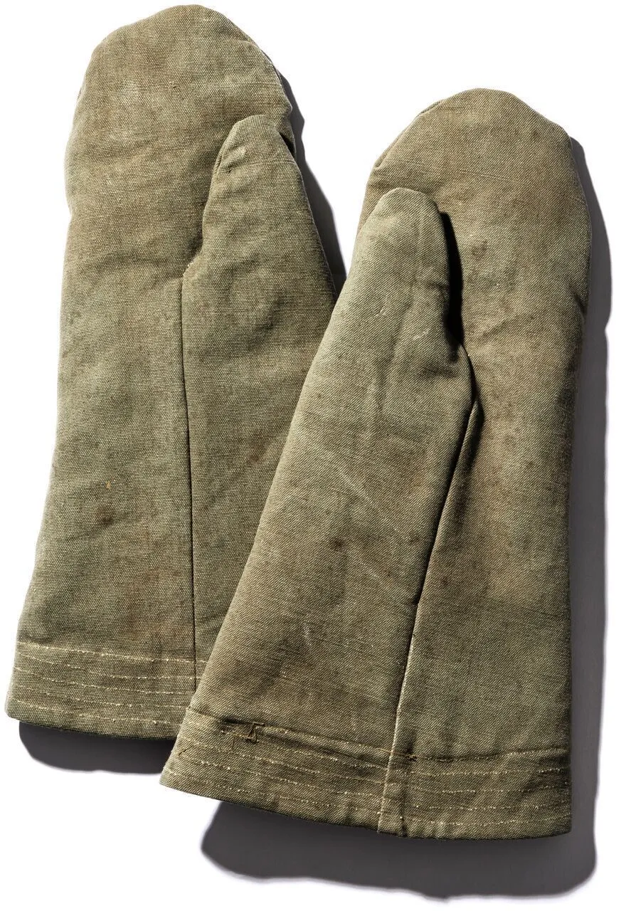 VINTAGE TENT FABRIC MITTENS