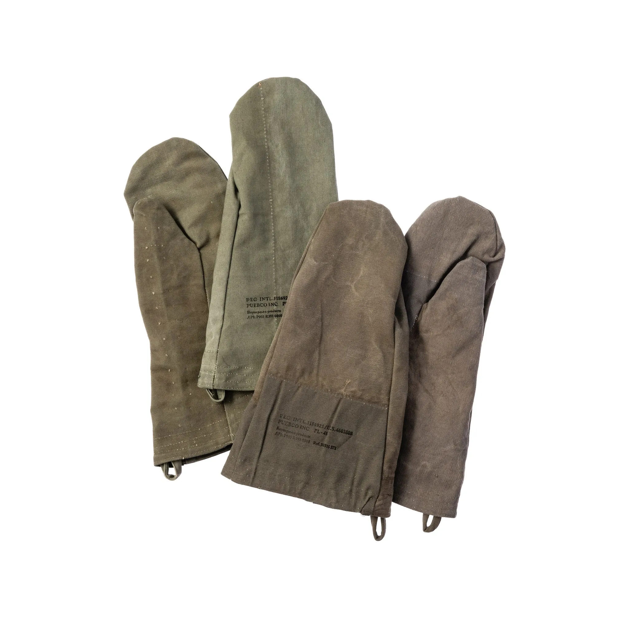 VINTAGE TENT FABRIC MITTENS