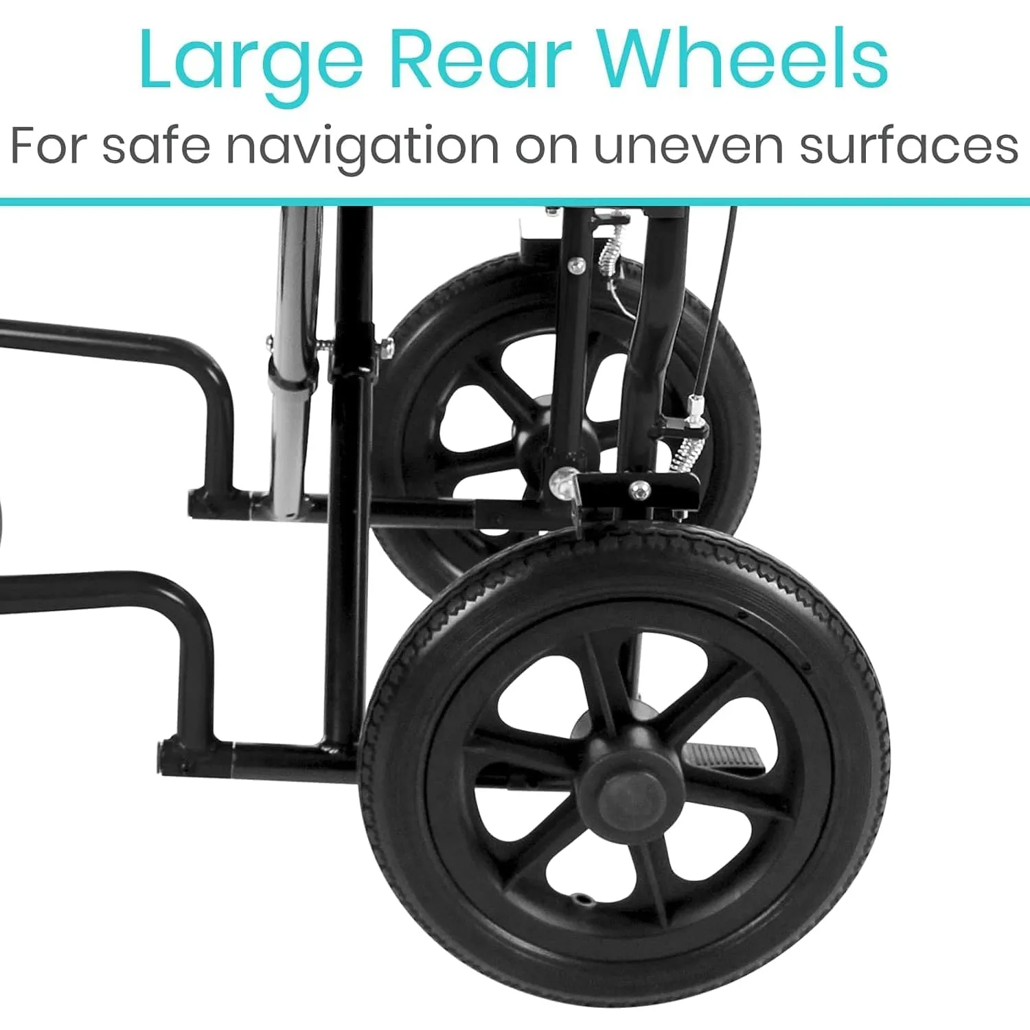 Vive Health Folding Transport Wheelchair