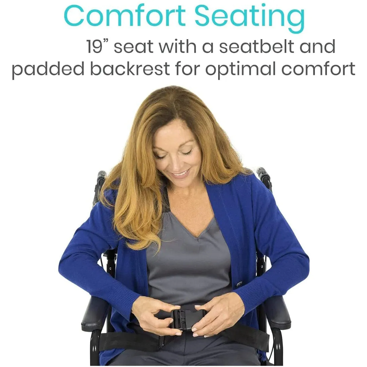 Vive Health Folding Transport Wheelchair