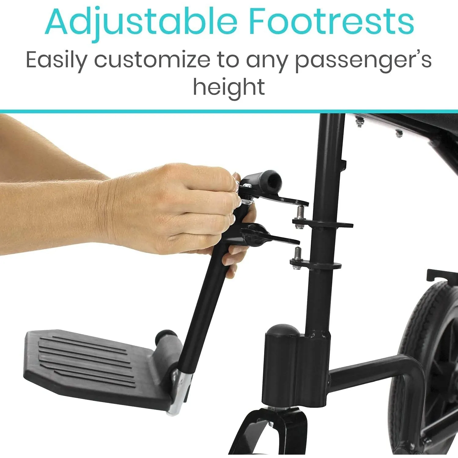 Vive Health Folding Transport Wheelchair