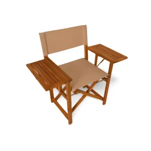 Walker Outdoor Folding Directors Chair with Side Tables