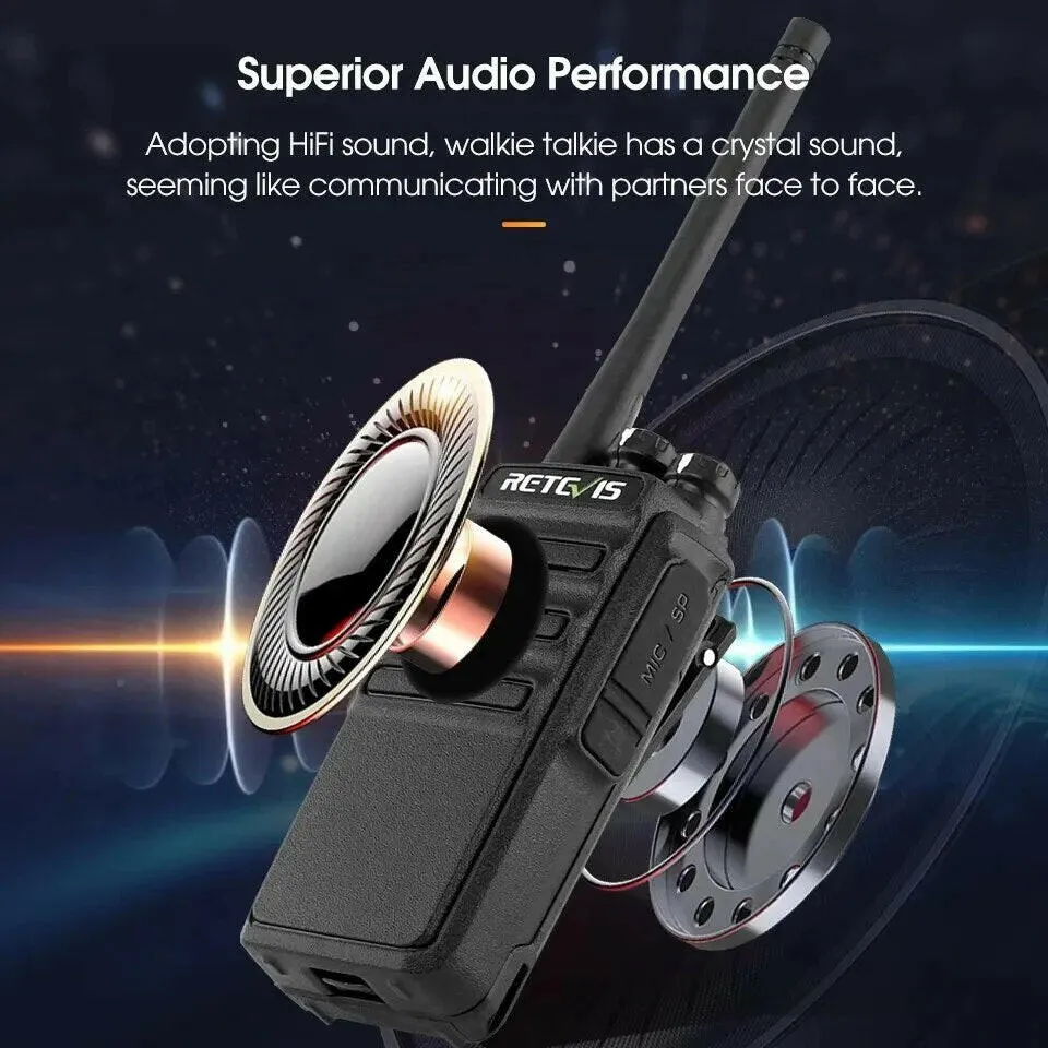 Walkie Talkie 2 Pcs Retevis RT24 PMR 446 Rechargeable Professional Talkie Walkie Long Range Two-Way Radio Communicator FRS