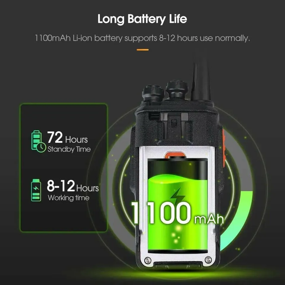 Walkie Talkie 2 Pcs Retevis RT24 PMR 446 Rechargeable Professional Talkie Walkie Long Range Two-Way Radio Communicator FRS