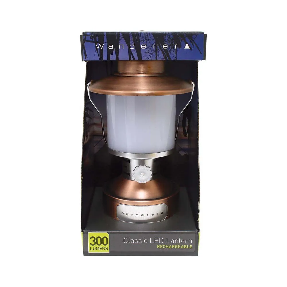 Wanderer Classic 300 Lumens Rechargeable LED Lantern / Ideal for Camping