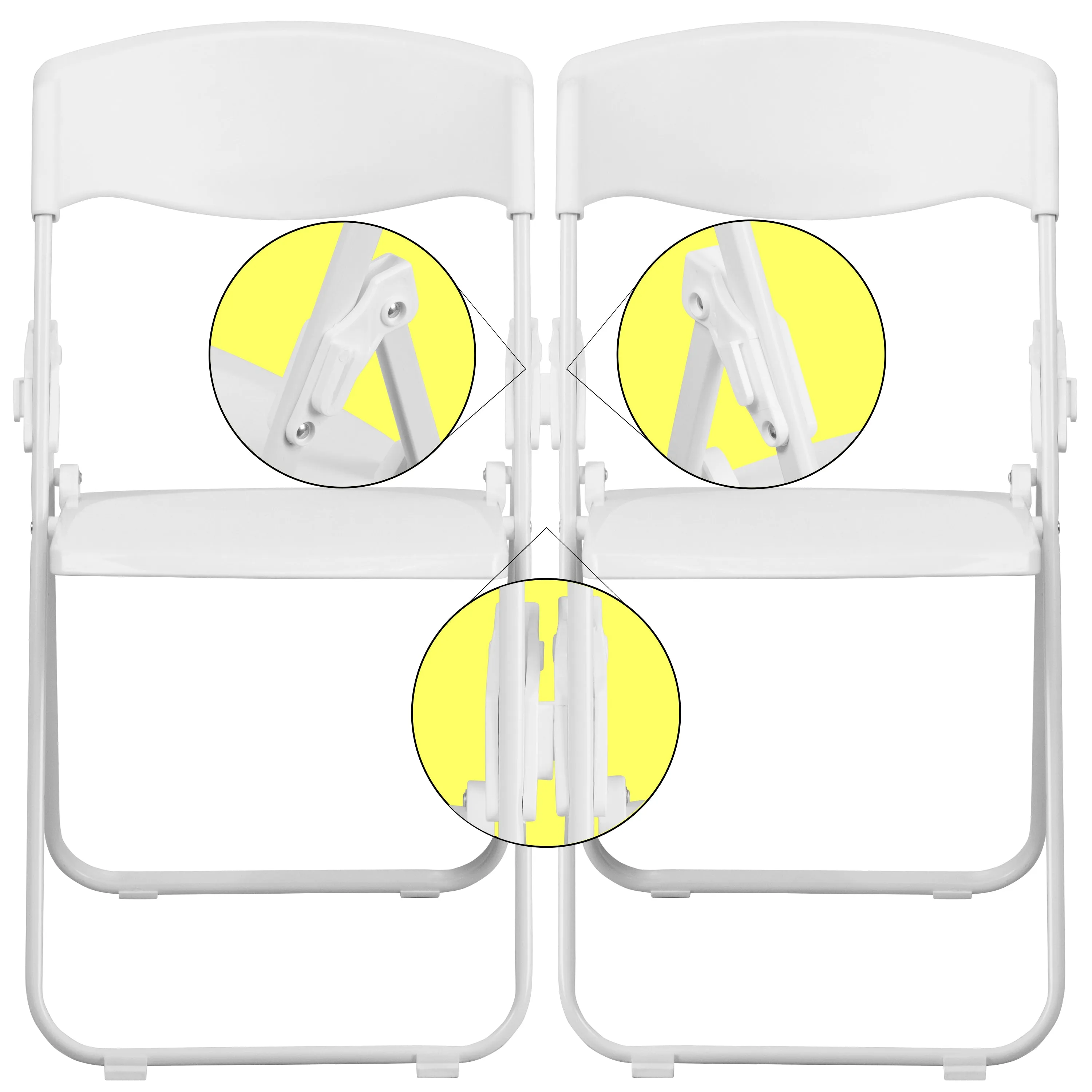 White Plastic Folding Chair 2-RUT-I-WHITE-GG