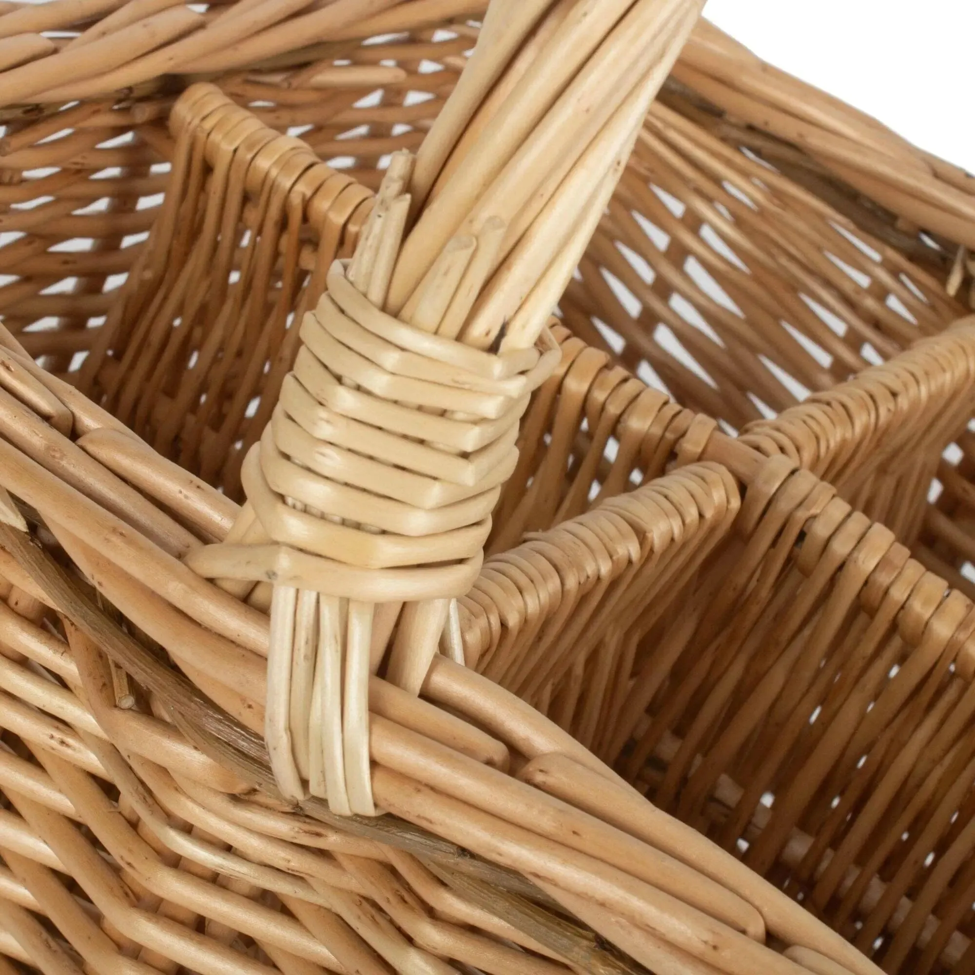 Wicker Basket with Four Compartments