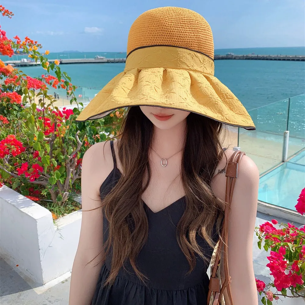 Wide Brim Fasten String Panama Hat