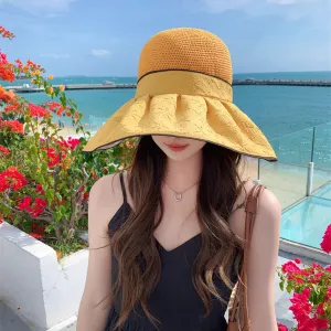 Wide Brim Fasten String Panama Hat
