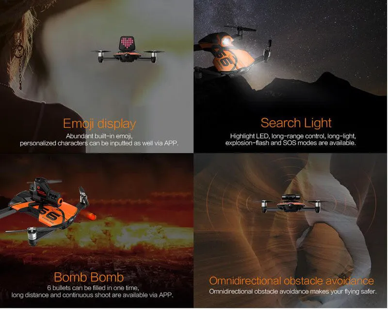 Wingsland™ S6 - 4K Selfie Drone with LED Light