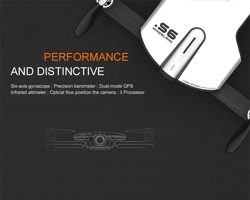 Wingsland™ S6 - 4K Selfie Drone with LED Light