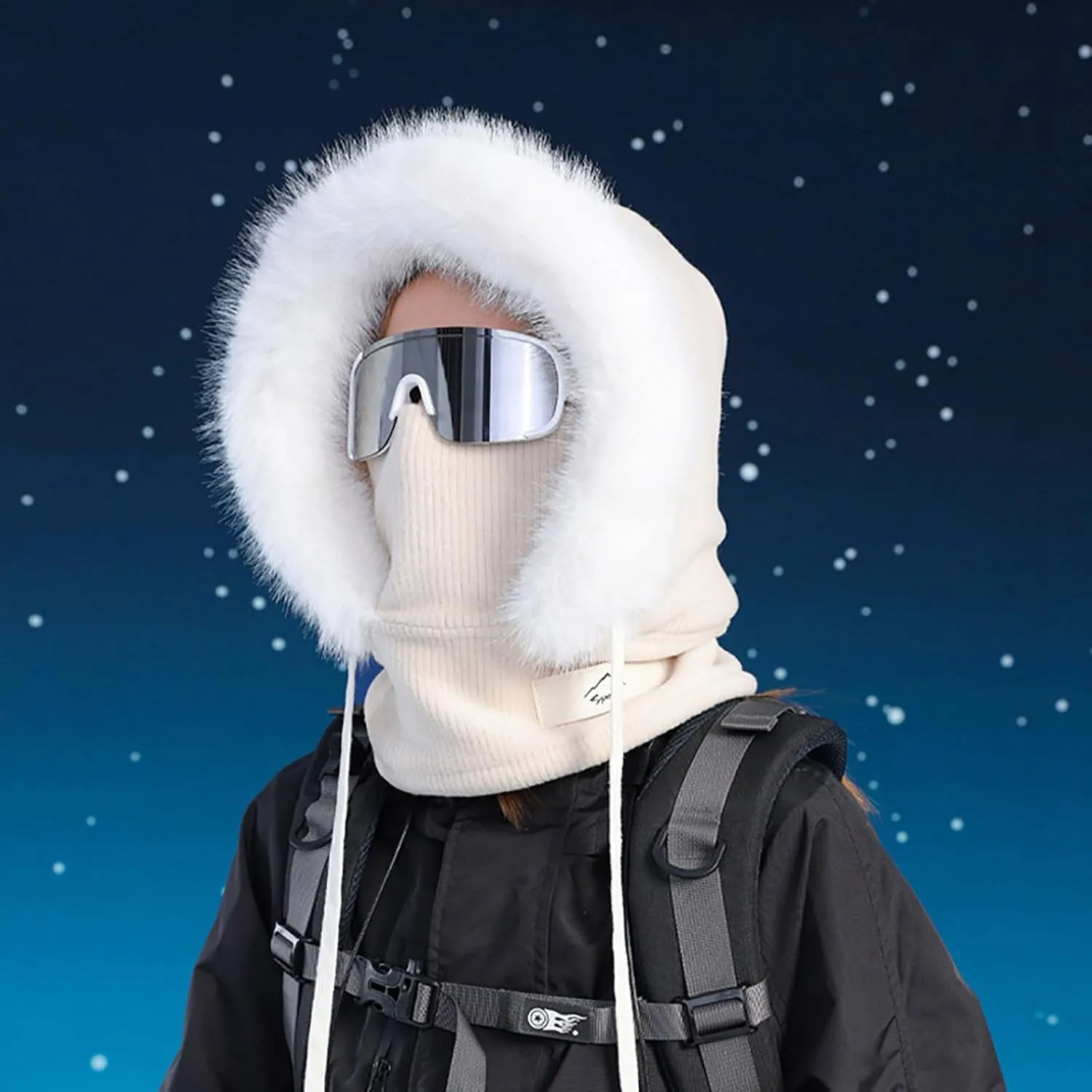 Winter Windproof Face Mask Warm Fleece Ski Mask for Men Women Cold Weather Snowboarding Cycling Neck Warmer