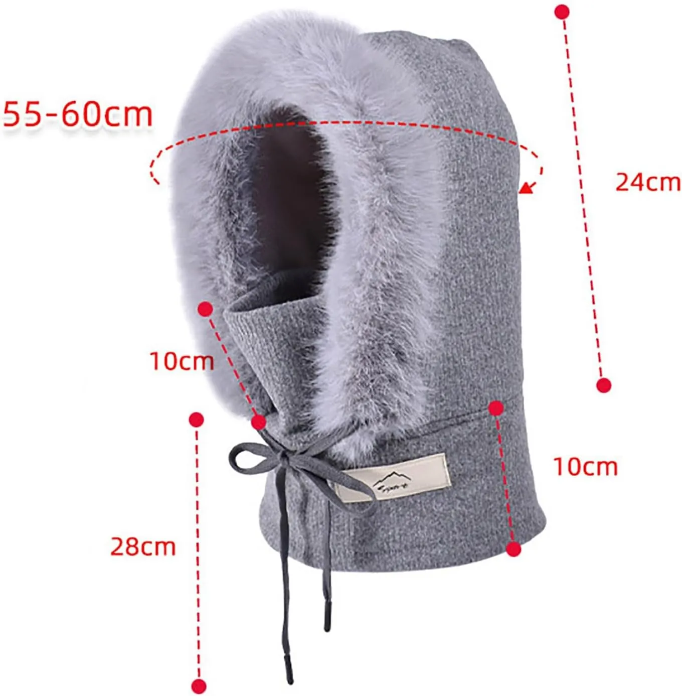 Winter Windproof Face Mask Warm Fleece Ski Mask for Men Women Cold Weather Snowboarding Cycling Neck Warmer
