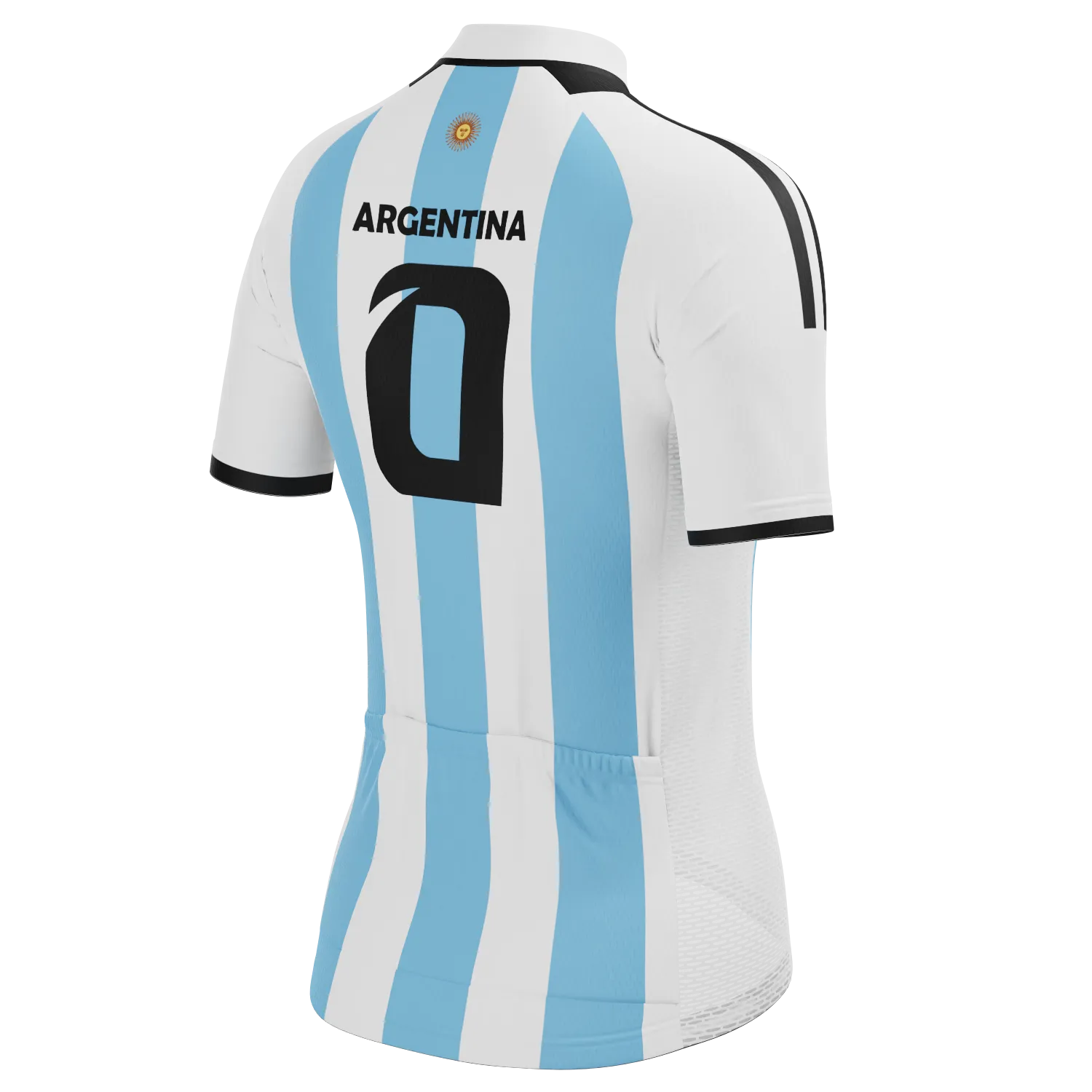 Women's Argentina Soccer Short Sleeve Cycling Jersey