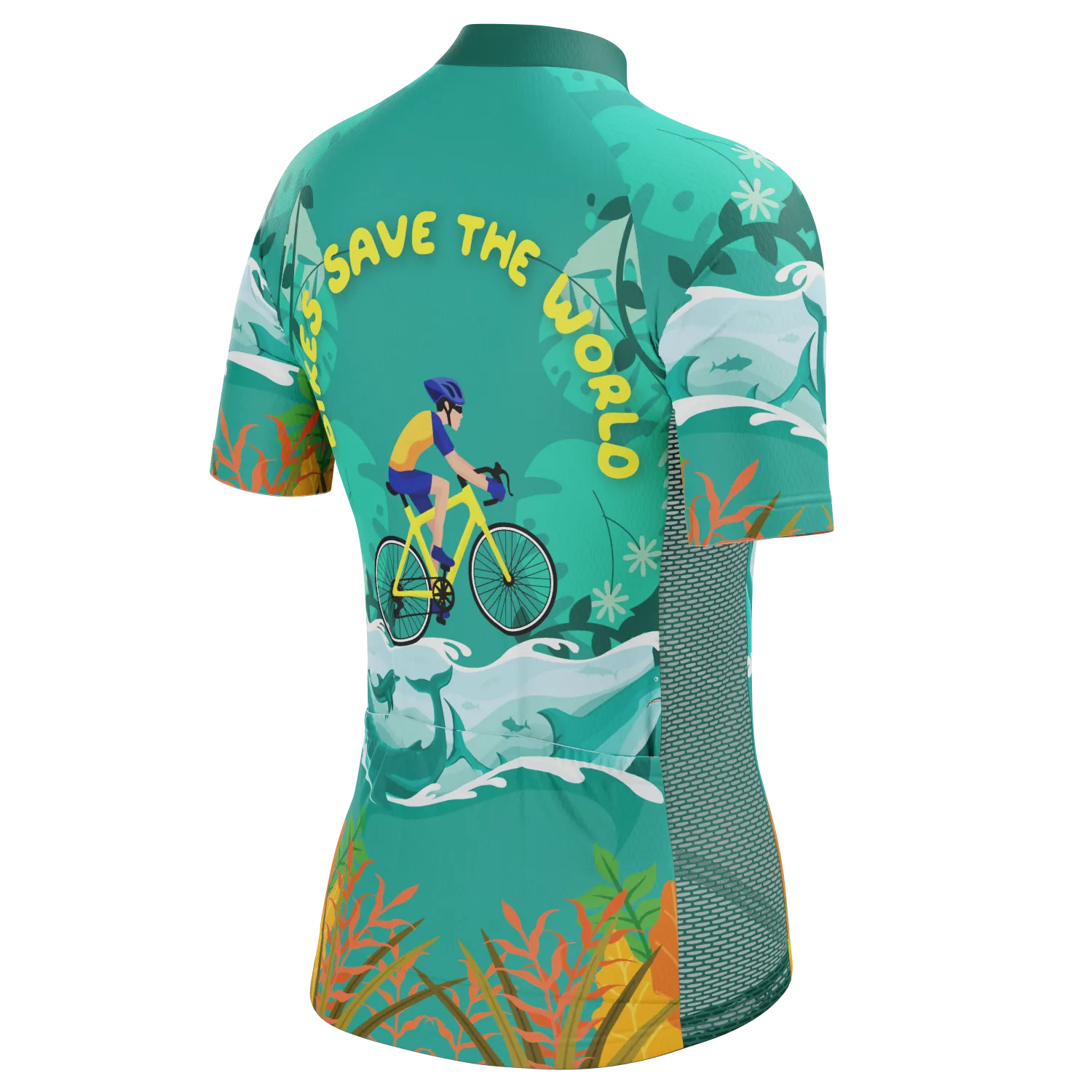 Women's Bikes Save The World Short Sleeve Cycling Jersey