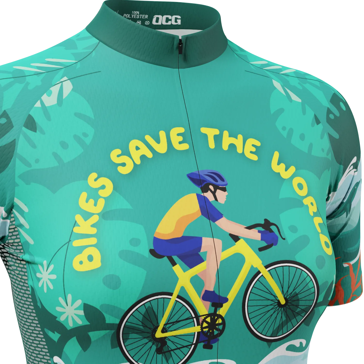 Women's Bikes Save The World Short Sleeve Cycling Jersey