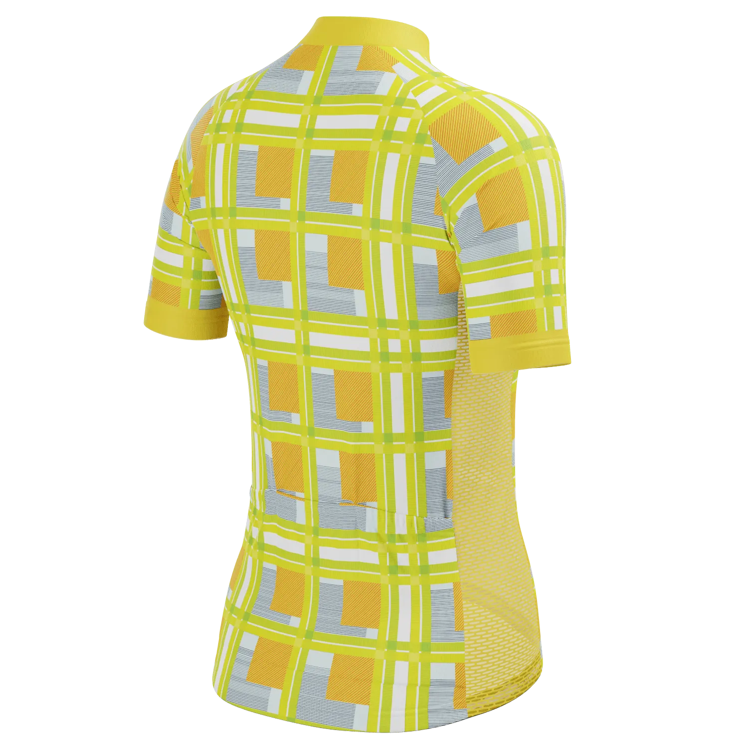 Women's Criss-Crossed Tartan Short Sleeve Cycling Jersey