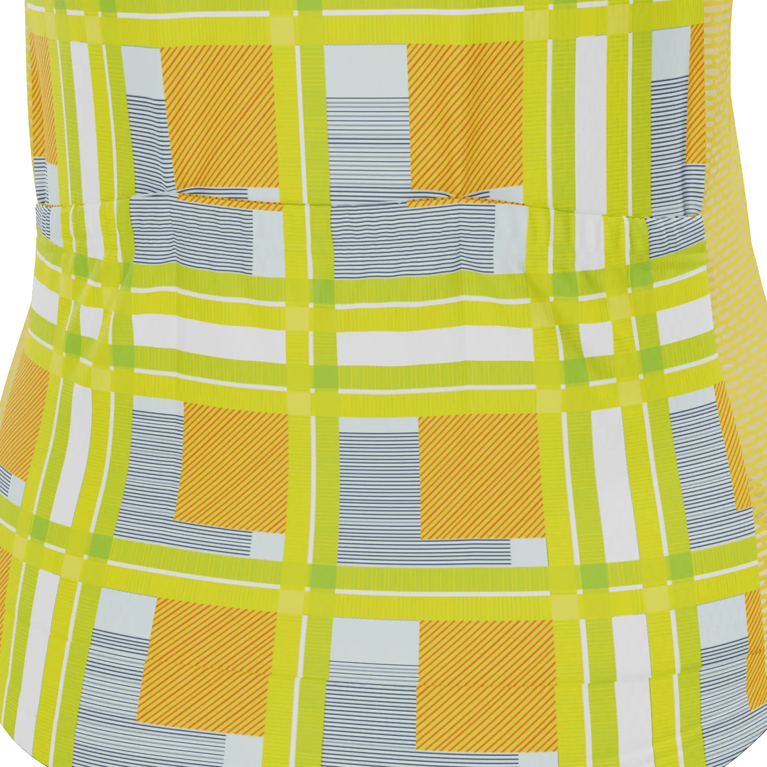 Women's Criss-Crossed Tartan Short Sleeve Cycling Jersey