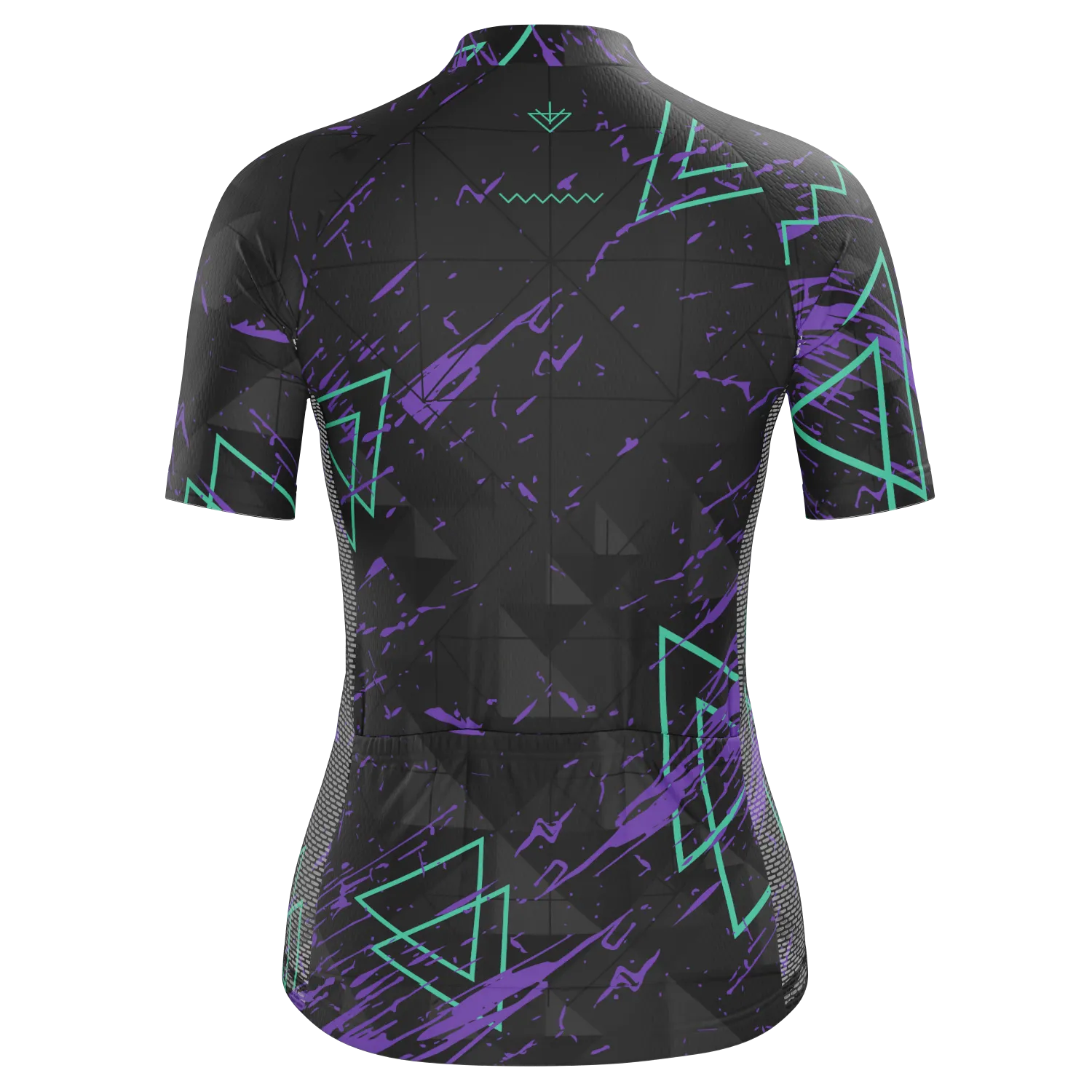 Women's Dark Geometry Short Sleeve Cycling Jersey